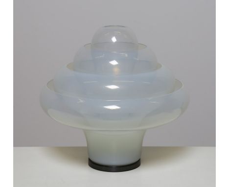 Table lamp. Murano glass. Cm 48,00 x 44,00 x 48,00. Murano glass table lamp , Lotus model, for Mazzega, 70s.