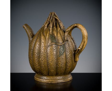A YIXING ‘BUDDHA HAND’ CADOGAN TEAPOT, CHINA, DATED 1929 1929年宜興佛手卡多根茶壺Please note this Lot is to be sold at No Reserve. 本拍品不