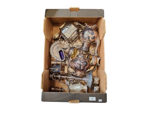 BOX OF SILVER PLATE 