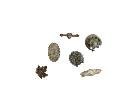 BAG OF SWEETHEART BROOCHES - MOSTLY SILVER 