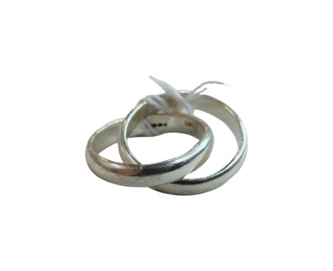 SILVER DOUBLE BAND RING 