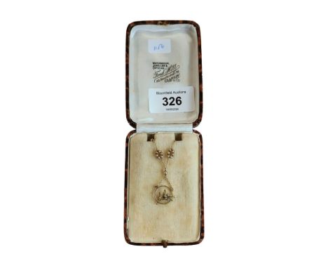 VICTORIAN 9 CARAT SEED PEARL NECKLACE IN ORIGINAL BOX 