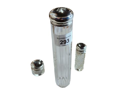 3 SILVER TOPPED BOTTLES 