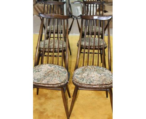 SET OF SIX ERCOL DINING CHAIRS
including two carvers 