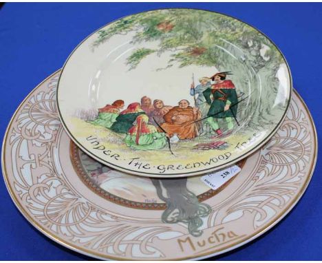 LARGE GOEBEL PLATE AND A ROYAL DOULTON PLATE