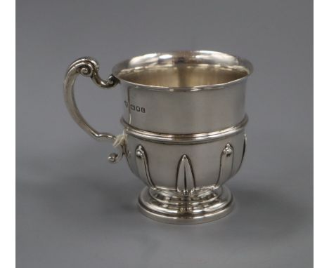 A George VI silver christening mug by Goldsmiths &amp; Silversmiths Co Ltd, London, 1940, 8.8cm.&nbsp;PLEASE NOTE 20% IMPORT 