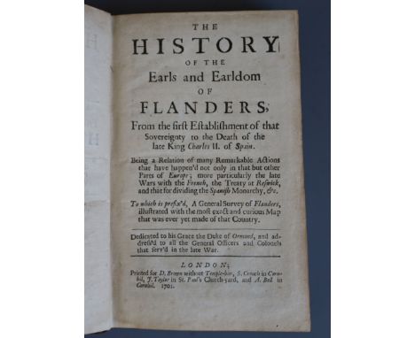 D'Assigny, Marius - The History of The Earls and Earldom of Flanders, From the First Charles II of Spain, 1st edition, 8vo, c