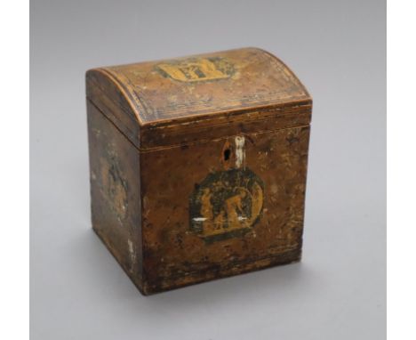 A Regency tea caddy height 21cm