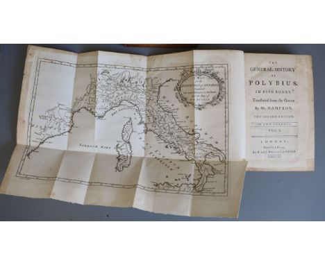 Polybius - The General History of Polybius. In five books. Translated from the Greek by M R Hampton, 2 vols, octavo, calf, wi