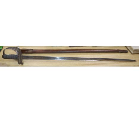 An Edward VII Wilkinson cavalry officer's sword with scabbard