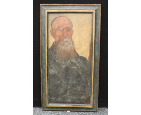Continental School (second-third quarter, 19th century)  Portrait of Gentleman, half-length  oil on mahogany panel, 74cm x 34