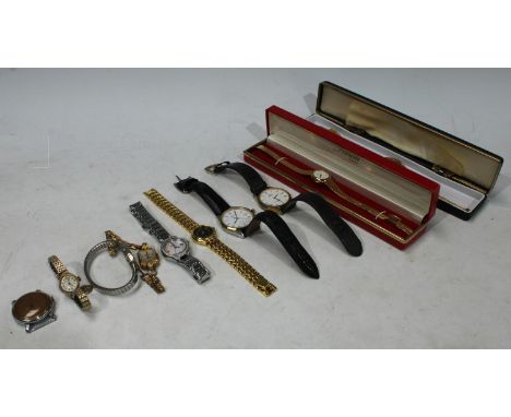 A gentleman's Tissot watch; other gold plated and fashion watches, Lorus, Sekonda, a lady's Raymond Weil gold plated watch,  