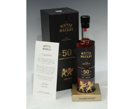 A rare Whyte & Mackay 175th Anniversary aged 50 year old blend scotch whisky, limited edition of 1750, 50cl, 44.6%, original 