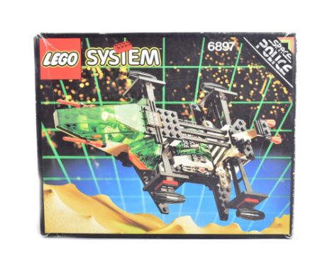 Lego System - a vintage 1990s (1992) Lego System / Space Police set No. 6897 Rebel Hunter. The set appearing complete, with t