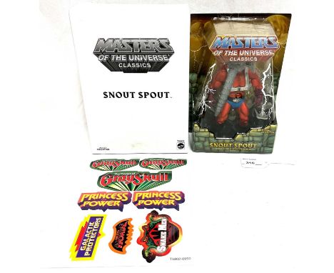 Mattel Masters of the Universe Classics Snout Spout figure 1st issue, within Mint sealed packaging, includes white outer box 