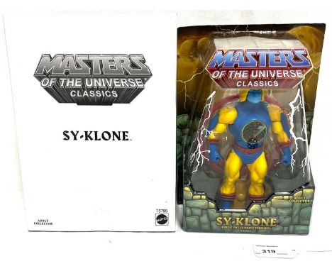 Mattel Masters of the Universe Classics Sy-Klone figure 1st issue, within Mint sealed packaging, includes white outer box.