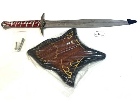 Lord of the Rings Sting (Frodo Dagger) 1:1 scale Prop Replica (Stainless Steel), Unknown Maker, Near Mint, with display plint