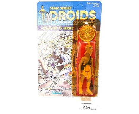 Kenner Star Wars vintage Droids Kez-Iban 3 3/4" figure MOC, Mint, within Excellent (yellowed) bubble, upon Near Mint un-punch