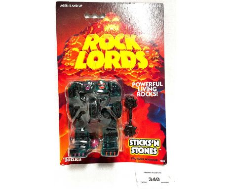 Tonka vintage Rock Lords Sticks'N Stones figure MOC, Mint, within Mint bubble upon Excellent (light crease) punched card