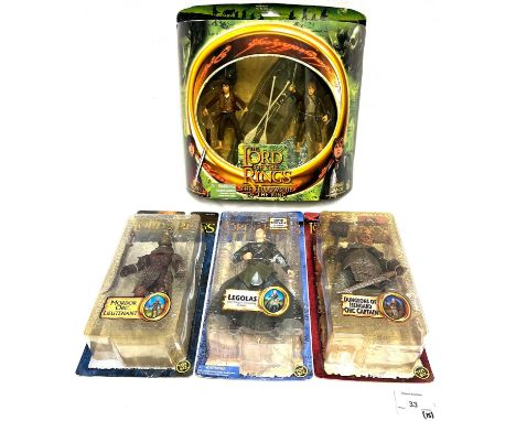 Toy Biz Lord of the Rings 6" figures and figure packs x 15 including Frodo, Gollum, Eowyn, Eomer x 2, Super Poseable Gollum, 