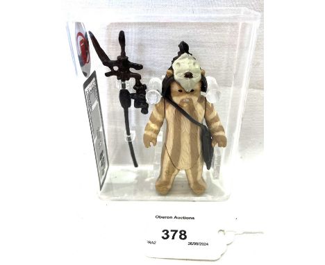 Kenner Vintage Star Wars Logray (HK) 3 3/4" Figure UKG 85% Figure 85% Paint 85%. Laser Cut Case