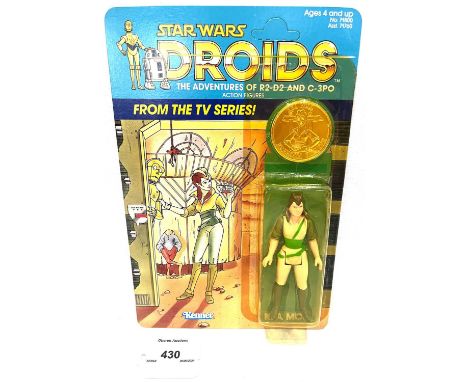 Kenner Star Wars vintage Droids Kea Moll 3 3/4" figure MOC, Mint, within Excellent (yellowed) bubble, upon Excellent (light s