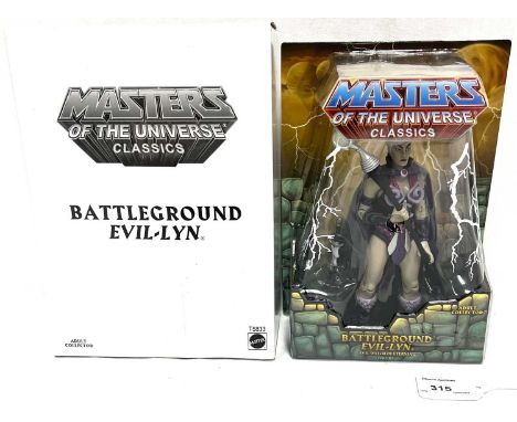 Mattel Masters of the Universe Classics Battleground Evil-Lyn figure 1st issue, within Mint sealed packaging, includes white 