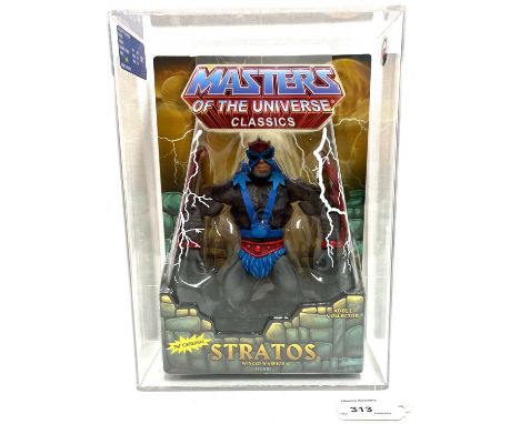 Mattel Masters of the Universe Classics Stratos 2008 6 back UKG 90%, Card 90 Bubble 95 Figure 95.