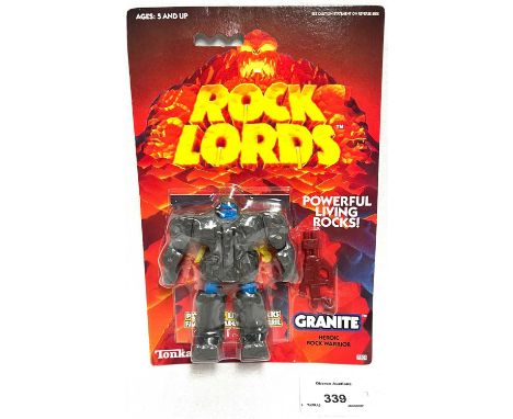 Tonka vintage Rock Lords Granite figure MOC, Mint, within Mint bubble upon Near Mint punched card