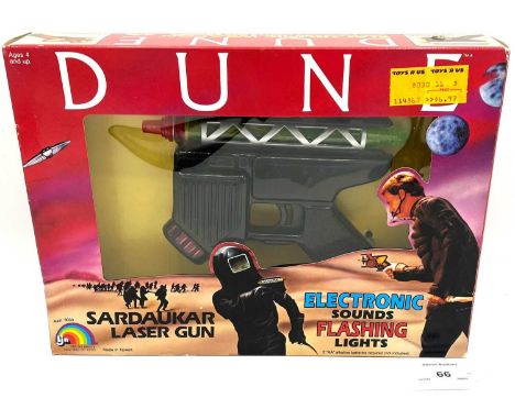 LJN vintage Dune Sardaukar Laser Gun Electronic Weapon, Mint complete (untested), within Good Plus opened box, includes inser
