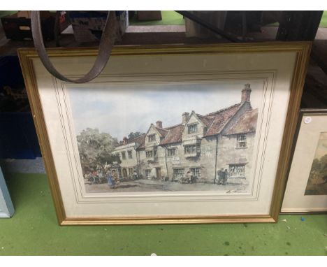 A FRAMED PRINT OF THE MARKET HOUSE BY E R STURGEON 