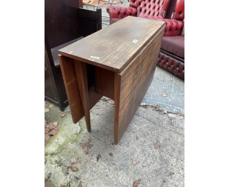 A RETRO TEAK DROP-LEAF TABLE 
