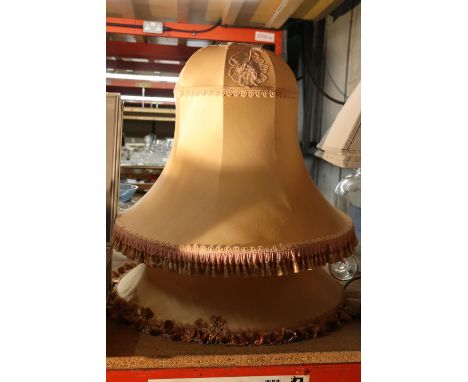 TWO LARGE STANDARD LAMP SHADES 