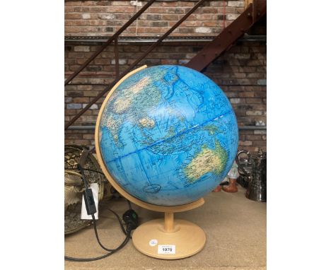 A LIGHT UP WORLD GLOBE 