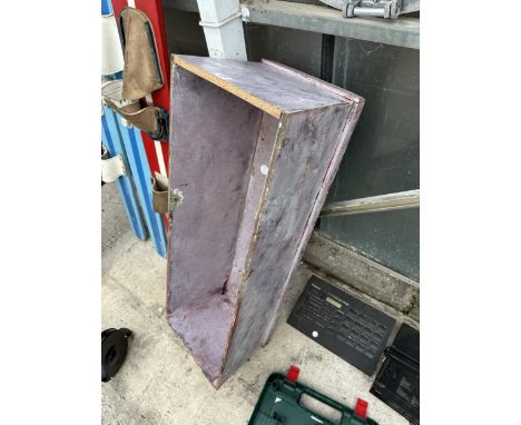 A LARGE WOODEN TROUGH PLANTER 