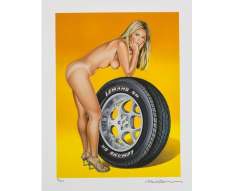 Mel Ramos (after) 'Tyra Tire' offset lithograph in colors on Arches paper, Georges Israel Editeur, sheet size 38,5 x 57 cm, p