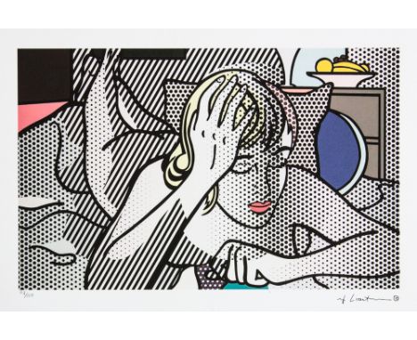 Roy Lichtenstein (after) 'Thinking Nude' limited edition of 150, lithography print, plate signed bottom right, numbered with 