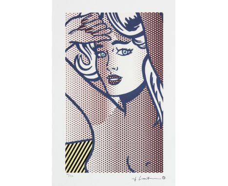 Roy Lichtenstein (after) 'Nude with Blue Hair' limited edition of 150, lithography print, plate signed bottom right, numbered