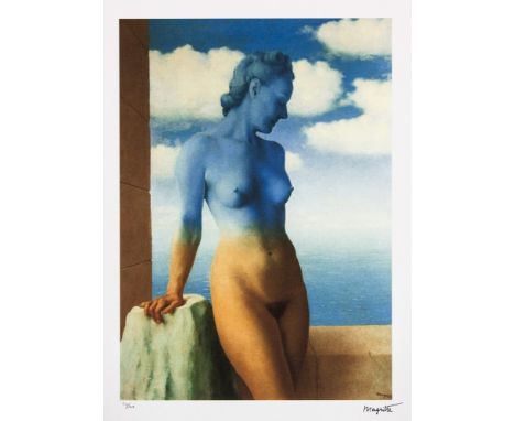 Rene Magritte (after) 'Black Magic' lithography print, limited edition of 100, plate signed bottom right, numbered with penci