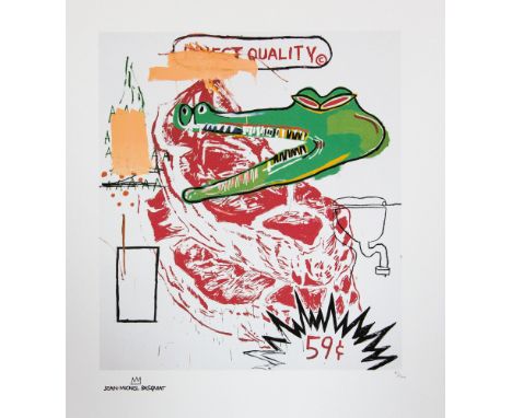 Jean-Michel Basquiat (after) untitled - Jean-Michel Basquiat and Andy Warhol, Collaboration #23, lithography print, sheet siz