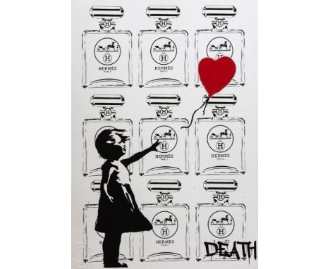 DEATH NYC Signed Fine Art Print with COA , DEATH NYC  is a New York City-based street artist. Her pseudonym is an acronym for