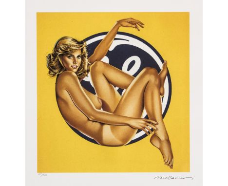 Mel Ramos (after) 'Gee Gee' offset lithograph in colors on Arches paper, Georges Israel Editeur, sheet size 38,5 x 57 cm, pla