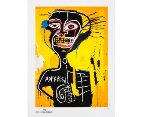 Jean-Michel Basquiat (after) 'Cabeza' lithography print, sheet size 50 x 70 cm, plate signed bottom left, numbered bottom rig