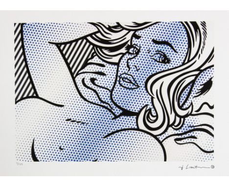 Roy Lichtenstein (after) 'Seductive Girl' limited edition of 150, lithography print, plate signed bottom right, numbered with
