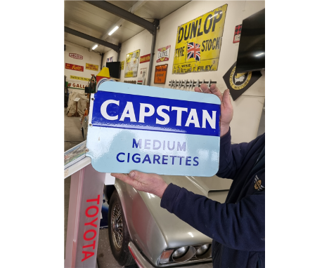 WOODBINE/CAPSTAN DOUBLE SIDED ENAMEL SIGN