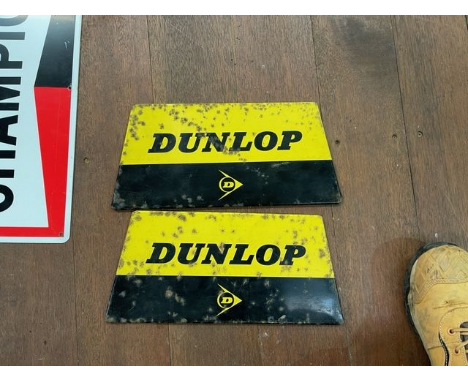 DUNLOP TIN SIGNS X 2