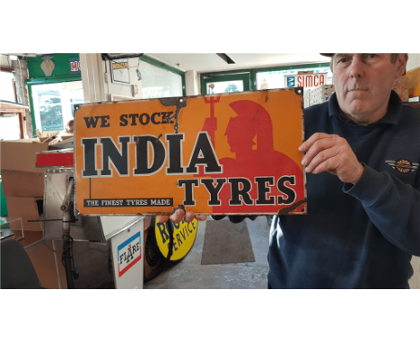 ORIGINAL INDIA ENAMEL SIGN