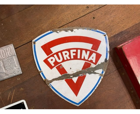 PURFINA ENAMEL SIGN