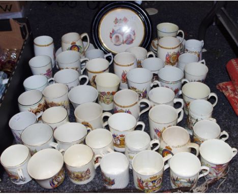 Ceramics - Local interest commemorative beakers, cups, saucers, teapot stand , butter dishes etc inc Long Eaton, Leigh and Ho