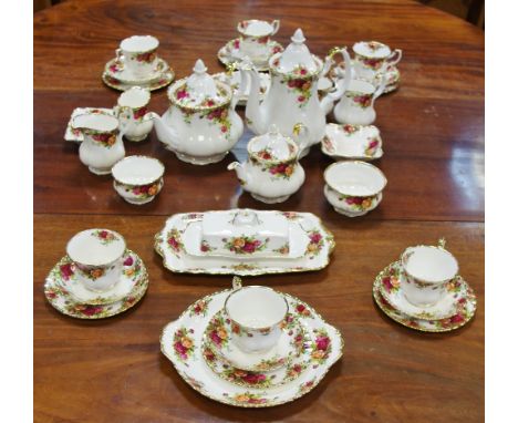 A Royal Albert Old Country Roses pattern tea and coffee service 